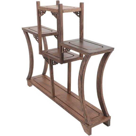 FESTFENDS 1Pack Antique Display Shelf Display Shelves Storage Function For Restaurant Home Decoration