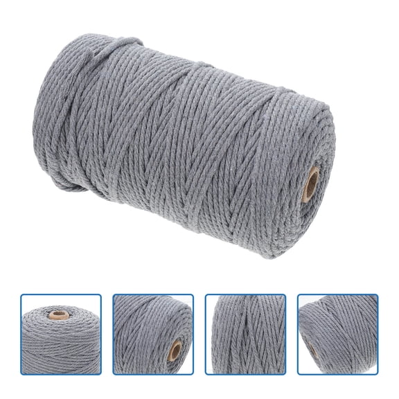 FESTFENDS Cotton Rope Cotton Rope Grey 1Pcs for Bag Drawstring