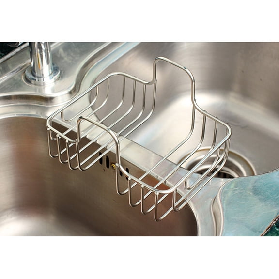 FESTFENDS 1Pack Dish Cloth Sponge Holder Stainless Steel Wire Basket For Kitchen And Bathroom 17.2X13.5X9.7In