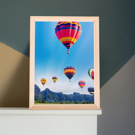 FESTFENDS 1Pack Diy Painting Frame For Beginners Home Decoration Light Yellow Wood Rectangle Classic Style