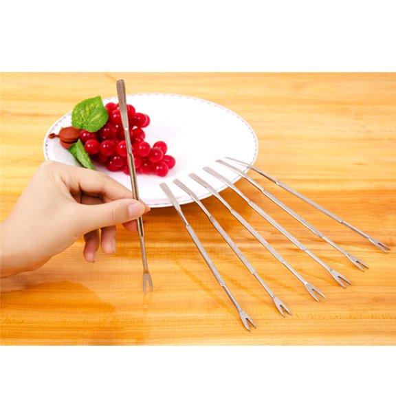 FESTFENDS Nut Picking Stainless Steel Fork Silver 1Pack