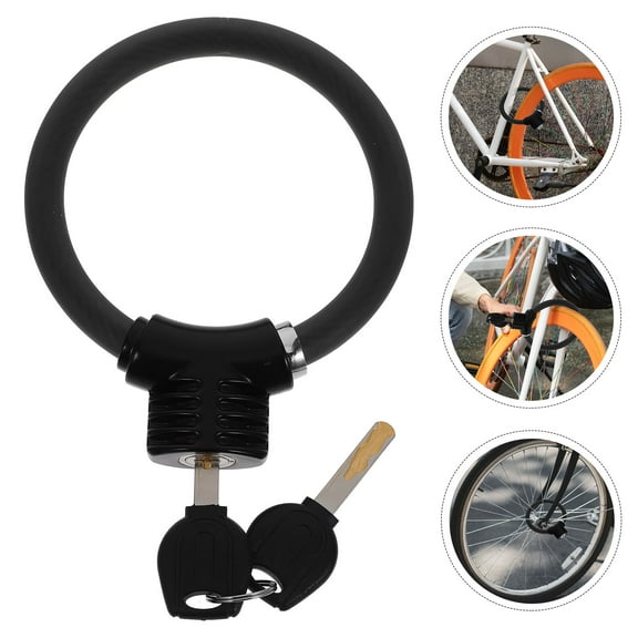 FESTFENDS High-Security Bike Lock PVC Cycle Lock Black 1Set