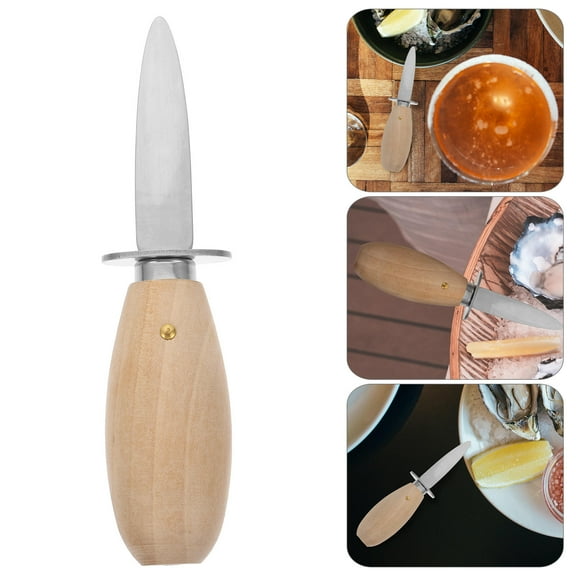 FESTFENDS Ergonomic Handle Oyster Shucking Tool Wood Khaki 1Set