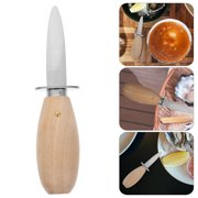 FESTFENDS Oyster Opener Khaki Wood Stainless Steel Comfortable Kitchen Gadget