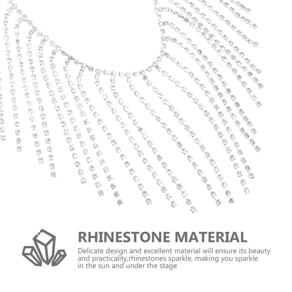 FESTFENDS 1Pack Rhinestone String for Clothes 35.8x3.3x0.1in Made of Synthetic Material and Rhinestones