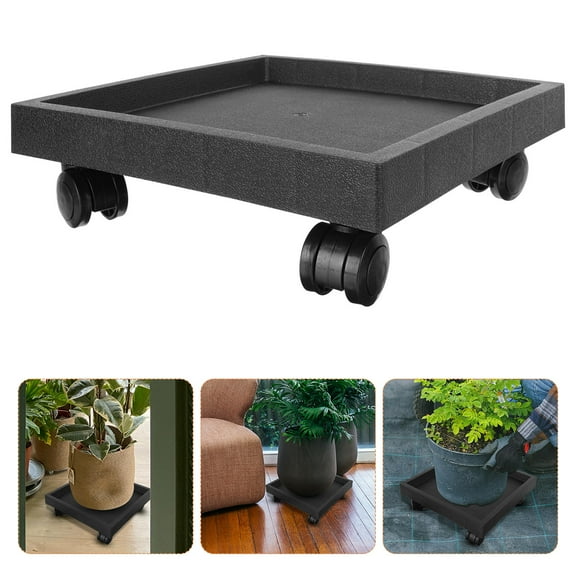 FESTFENDS 1Pack Simple Design Square Flower Pot Stand for Indoor Plants 11.4x11.4in