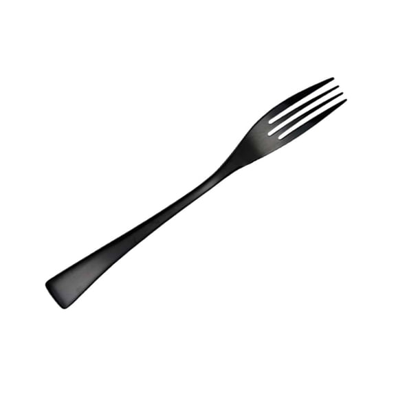 FESTFENDS 1Pack Stainless Steel Fork Serving Food Black Cutlery for Adults