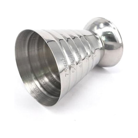 FESTFENDS 1Pack Tapered Silver Stainless Steel Jigger for Tools in Mixology and Cooking