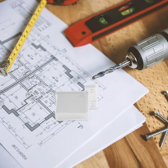 FESTFENDS 1Pack White Pe Alloy Support Stand for Rv Accessories and Window Rods 6.60X5.20X4.20In Closet Brackets For Rod