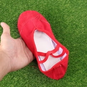FESTFENDS 1Pair Red Practice Dance Shoes with Comfortable Fit and Elastic Strap for Indoor Exercise