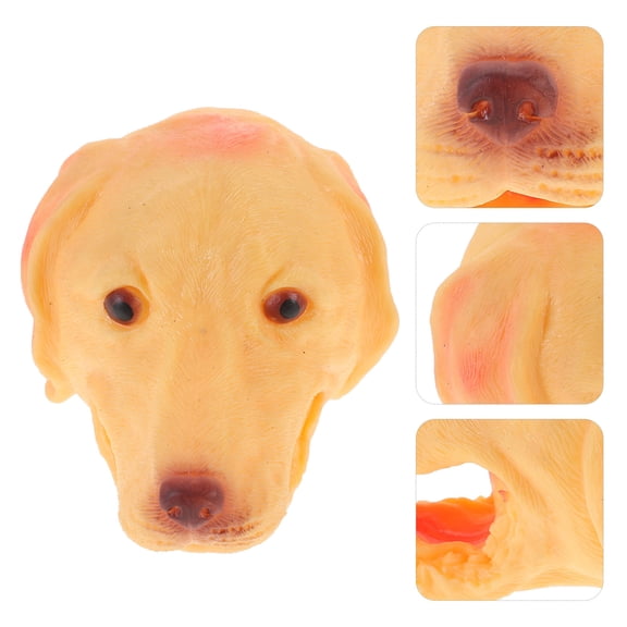 FESTFENDS 1Pcs Animal Hand Puppet Kid Plastic Brown for Role Play and Touch Sense Development