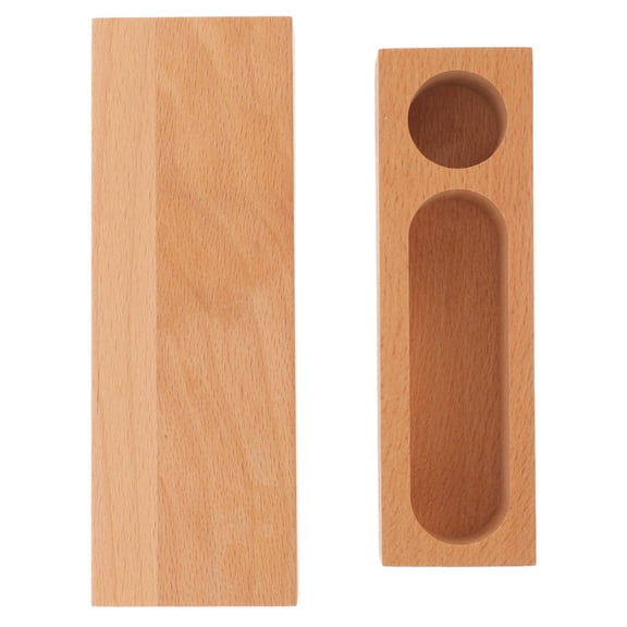 FESTFENDS Wood Stamp Box Elegant Finish Stamp Storage Case 1Set 5.1x1.8x1.5in