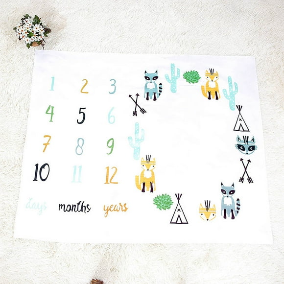 FESTFENDS 1Pcs Blanket for Newborn Baby Growth Tracking Assorted Color 39x39in