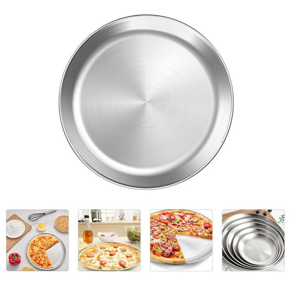 FESTFENDS 1Pcs Food-grade Stainless Steel Plate for Baking Silver 30x30x2.8cm