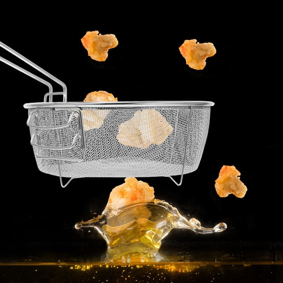 FESTFENDS 1Pcs Frying Basket For Pan With Folding Feature For Space Saving In The Kitchen