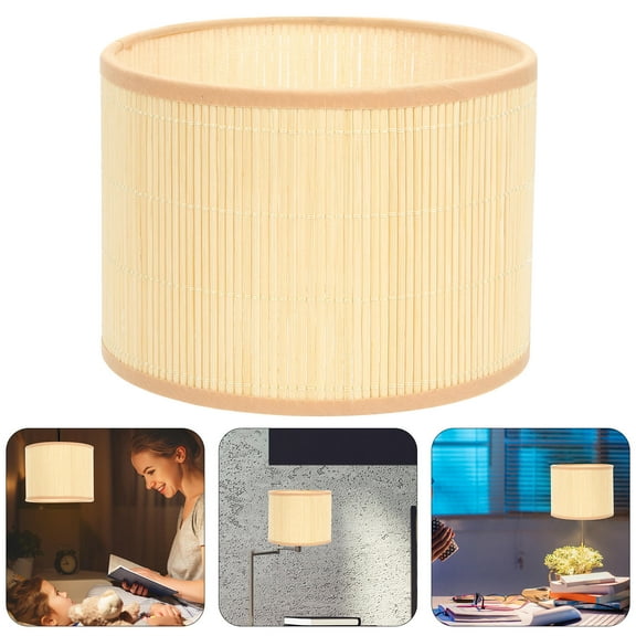 FESTFENDS Vintage Lamp Shade Retro Style Lampshade Bamboo Light Diffusion Adults Hotel 1Set