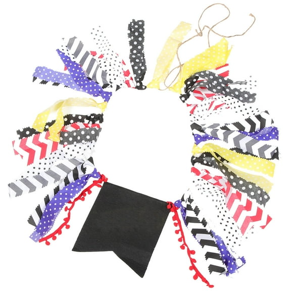 FESTFENDS 1Pcs Multi Colored Cloth Flag for Baby Shower and Birthday Party Decorations