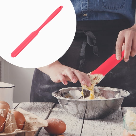 FESTFENDS Non Stick Silicone Spatula Red 1Pack 9.6X1.0X0.8In Kitchen Accessories Baking Tool