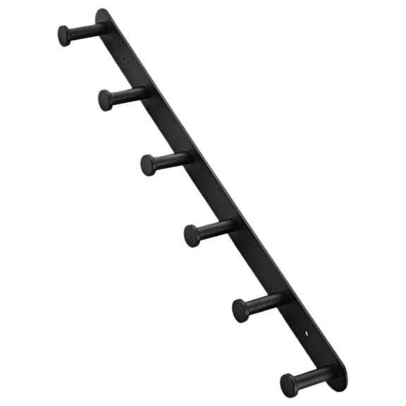 FESTFENDS Coat and Hat Hook Coat Rack Hook Aluminium 1Pack Black