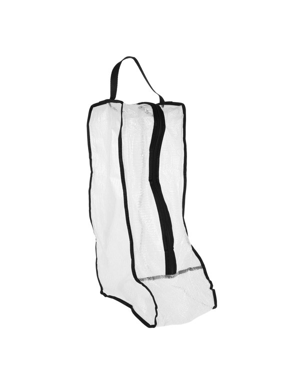 Black Boots Storage Bag with Zipper Durable PVC Material for Travel and Home Organizer