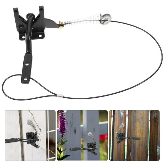 FESTFENDS 1Set Black Garden Fence Lock for Fences with Security and Hinging Functions in 4.7x2.4x1.8in Size