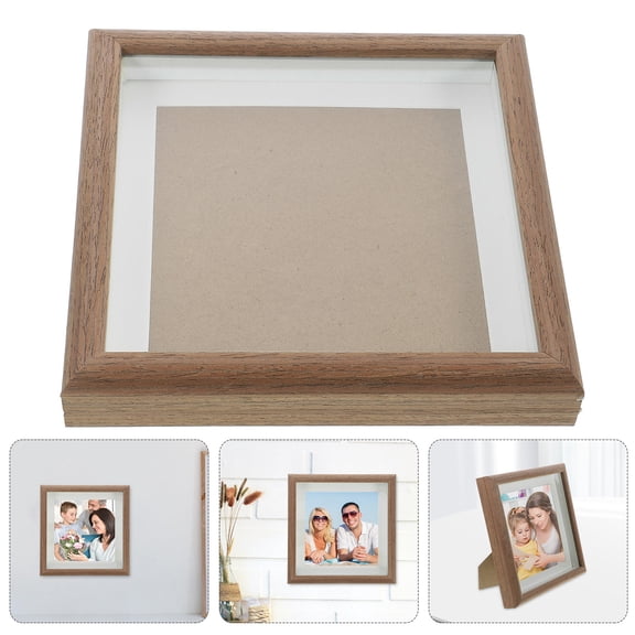 FESTFENDS Living Room Decoration Wooden Photo Frame Walnut 1Pcs
