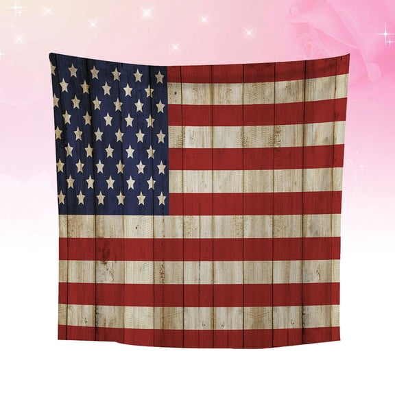 FESTFENDS 1Set Garden Party Decorations Outdoor Backdrop for American Flag Photo Background 8.2x5.9ft