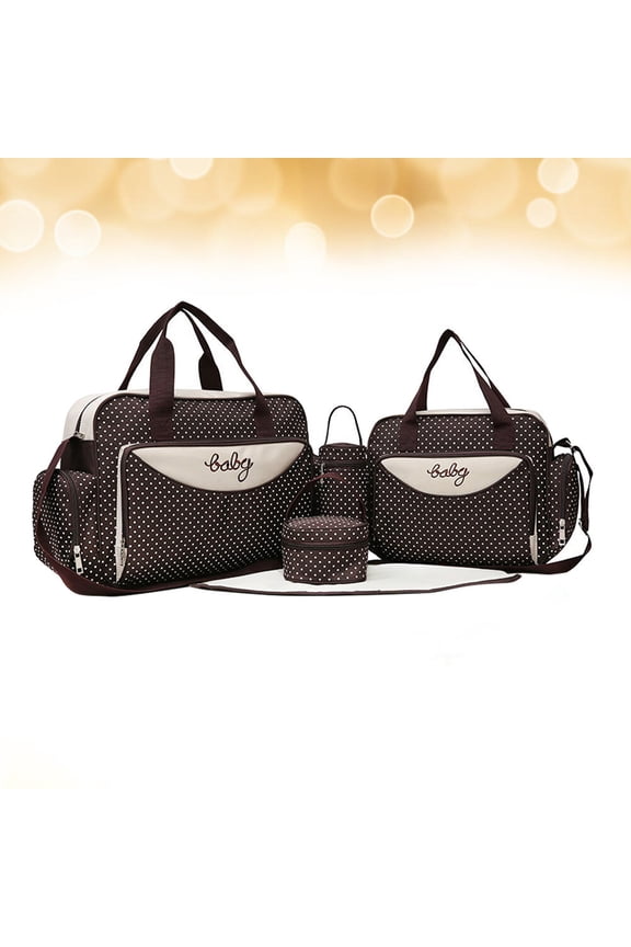 1Set Mommy Tote Bag Mummy Bags Coffee Cloth Multi Function Large Capacity Shoulder Bag Handbag 40*31in