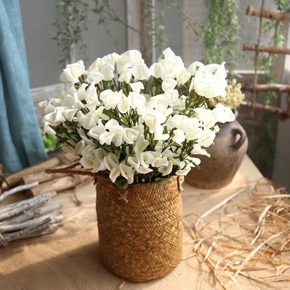 FESTFENDS Seagrass Planter Basket Yellow 1Pack 8.7X7.1X5.1In