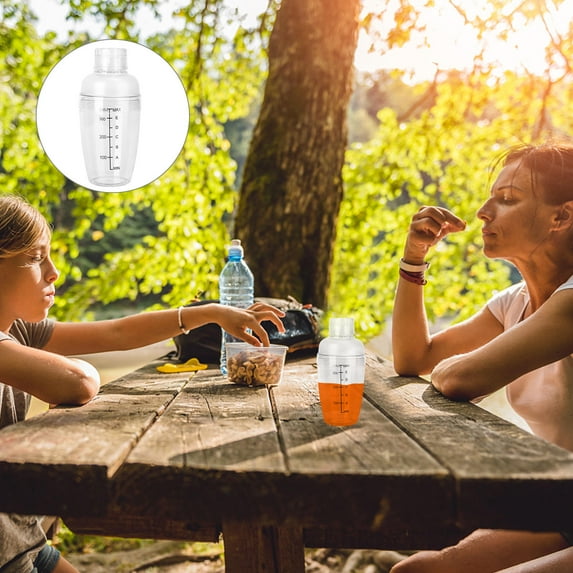 FESTFENDS 1Set Protein Shaker Bottle Transparent PC Resin for Home or Bar Use