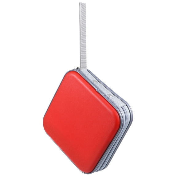 FESTFENDS Dvd Storage Box Case Red Plastic 1Pack 5.89X5.89X1.77in