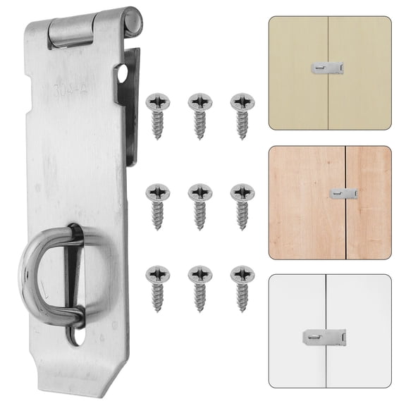 FESTFENDS 1Set Stainless Steel Latch Lock Padlock for Home Security Business Security Extended Design