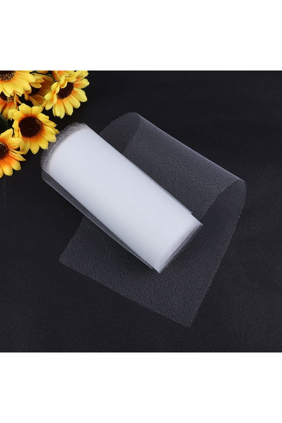 Mesh Fabric For Crafts Polyester White 1Pcs for Banquet Events