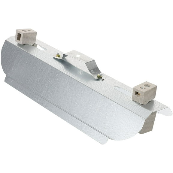 FESTFENDS 1Set Tungsten Lamp Holder Silver Iron Aluminum Rectangular Light Bulb Socket 11.2*3*3In