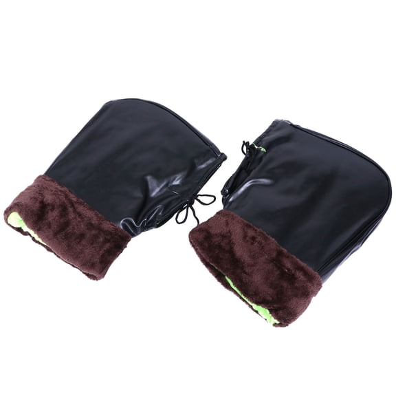 FESTFENDS 1pair Snowmobile Gloves For Winter Riding Warm Pu Motorbike Accessory Hands Protective Gloves For Cold Weather