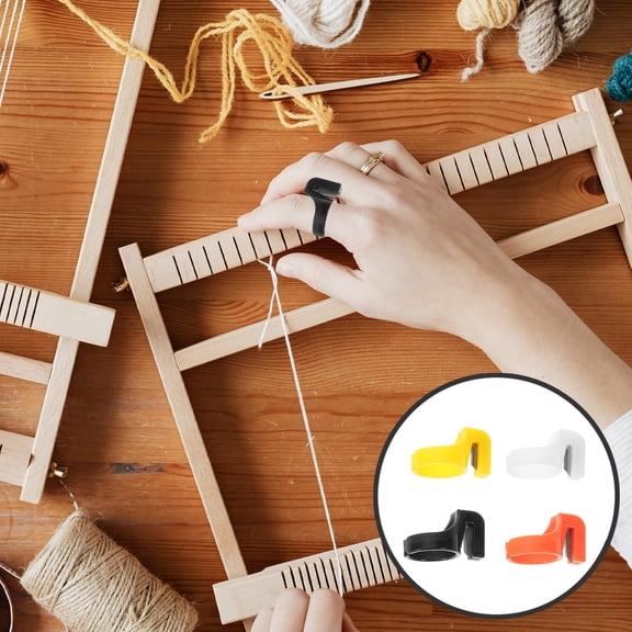 FESTFENDS 20Pcs Finger Cutting Tool Sewing Tool Hand Sewing White Plastic Crafting Tools