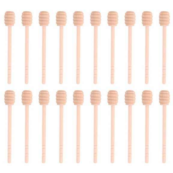 FESTFENDS 20Pcs Honey Wood Stirring Stick Log Color for Everyday Use by General Users
