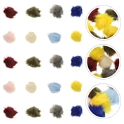 FESTFENDS 24pcs Fluffy Simulated Fur Pom Poms Plush Backpack Pendant Decor