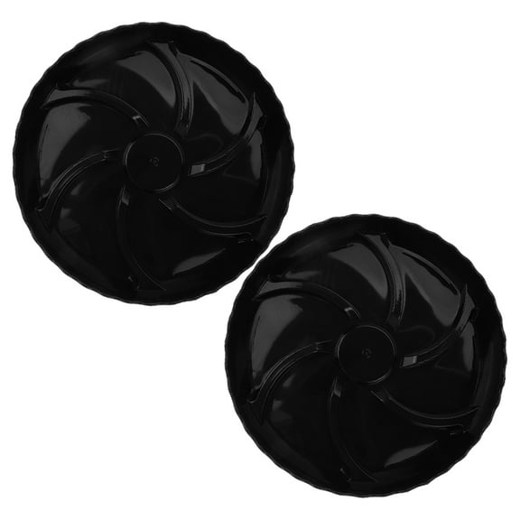FESTFENDS Plant Drip Tray Plant Saucer Plastic 2Pcs Black