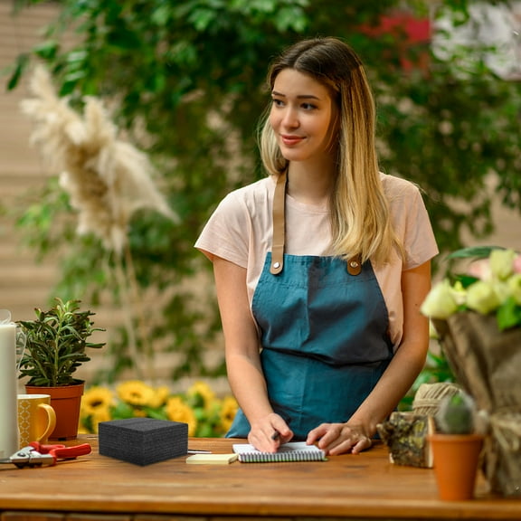 FESTFENDS 2Pcs Black Floral Foam Base for Floral Arrangement Stability 11.8X5.7X3.0In