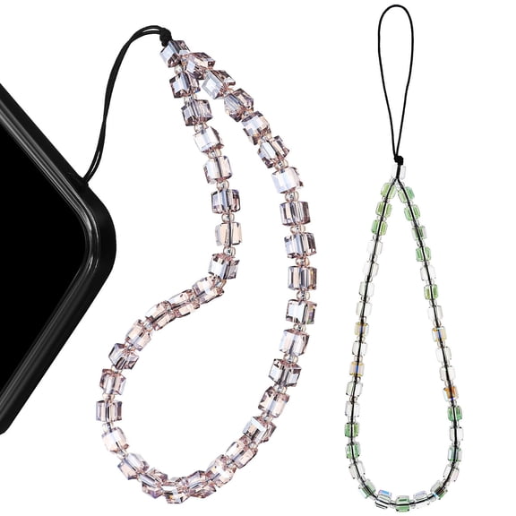 FESTFENDS Cellphone Wrist Chain Green Nylon Rope Girls 2Pcs 8.25X0.20X0.20in