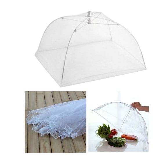 FESTFENDS 2Pcs Food Cover Net Breathability Foldable Square for Kitchenware Household Items