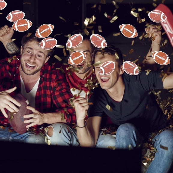 FESTFENDS Football Banner Brown Paper 2Pcs 3.1x2in