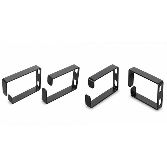 FESTFENDS 2Pcs Server Rack Cable Management Black Metal Smooth Edges for Home Network Rack
