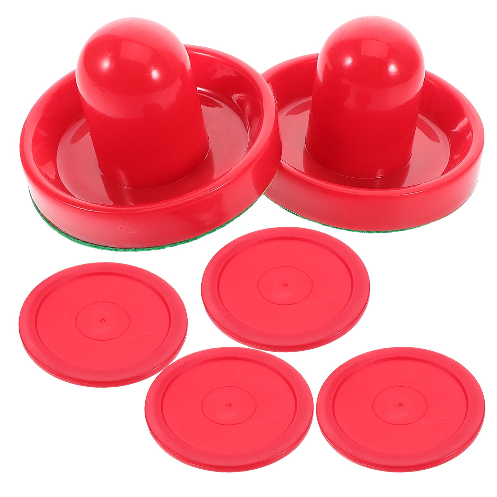 FESTFENDS 2Pcs Small Air Hockey for Family Bonding in 10.00X10.00X6.00CM Size with Red Color and Velvet Material