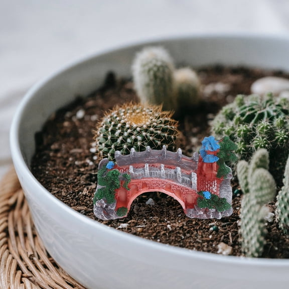 FESTFENDS Micro Landscape Decoration Retro Bridge Assorted Color 2 Pcs