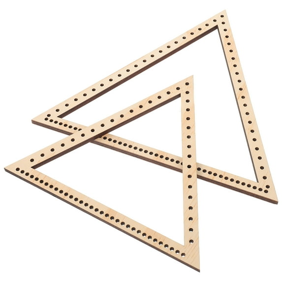 FESTFENDS 2Pcs Triangle Weaving Khaki Weaving Carpet Kit For Craft Development And Diy Teaching