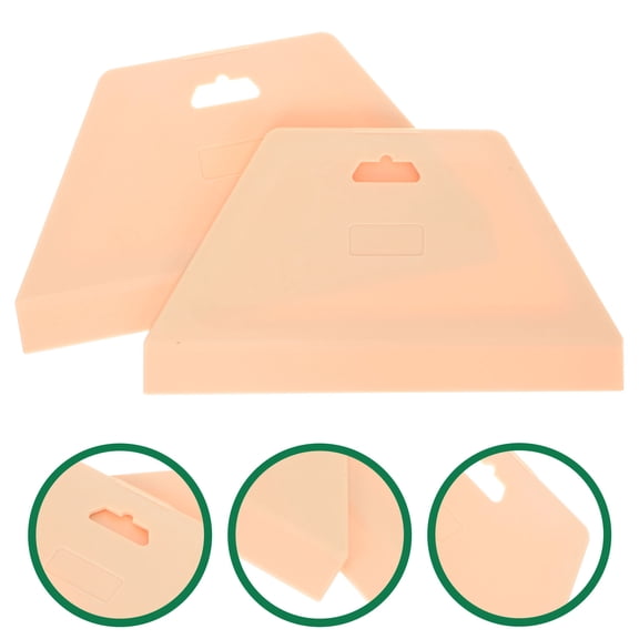 FESTFENDS Plastic Wallpaper Application Tool Beige 2Pcs 8.9x4.9in