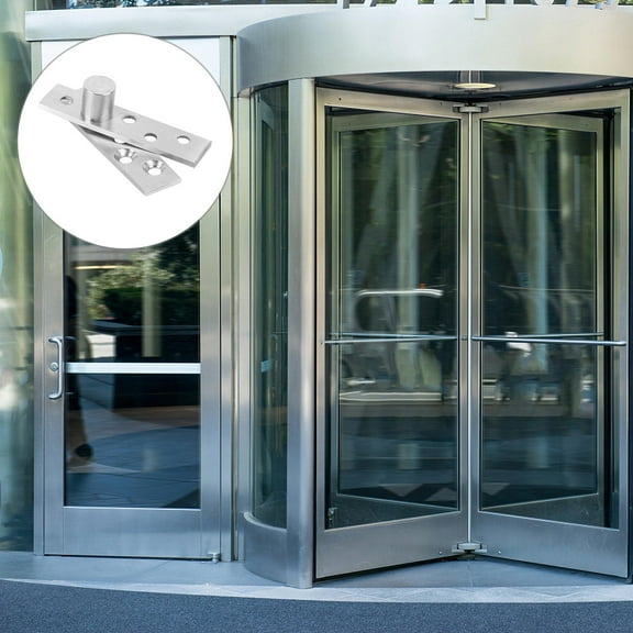 FESTFENDS 2pcs 360 Stainless Steel Hidden Door Hinge Rotation Pivot Hinge For Doors Durable Accessories Silver Finish