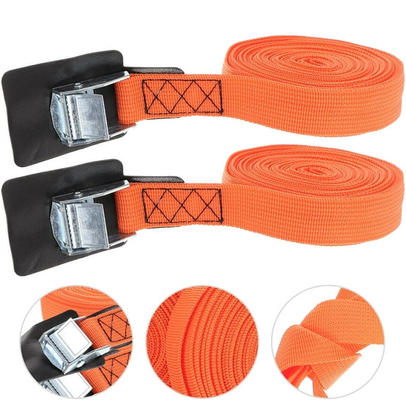 FESTFENDS 2rolls Heavy Duty Tie Down Strap Ratchet Straps With Buckle For Securing Cargo And Items Trucks And Trailers